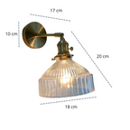 Arandela de Parede Sofisticada Dourada em Vidro