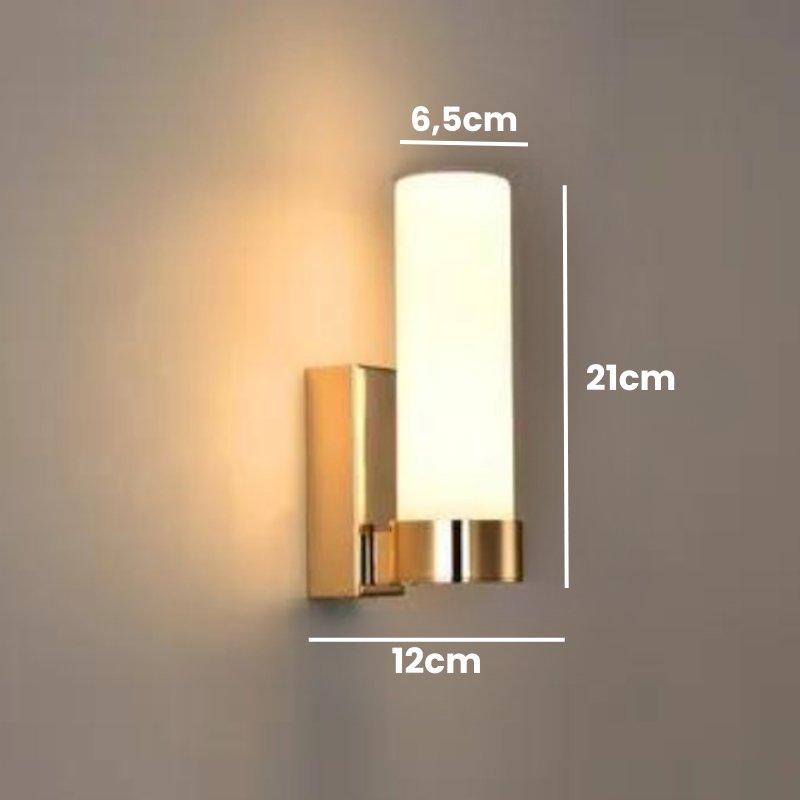 Arandela Cilindrica Moderna Vidro e Metal