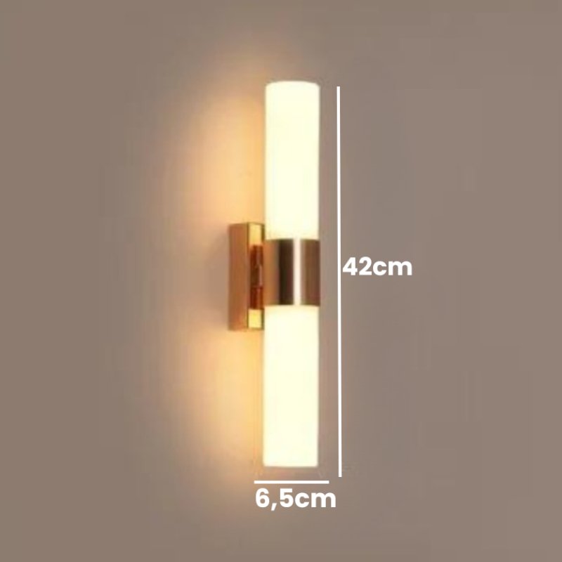 Arandela Cilindrica Moderna Vidro e Metal