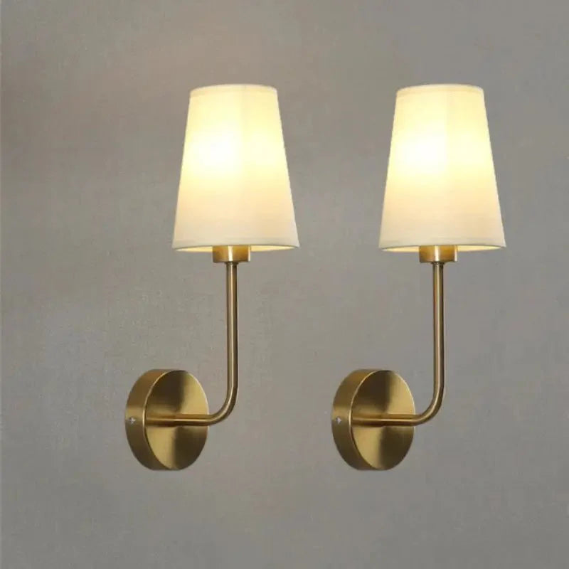 Arandela de Parede Interna Abajur Retrô Metal e Linho