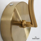 Arandela de Parede Dourada Metal e Vidro