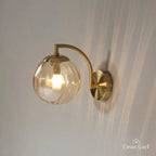 Arandela de Parede Dourada Metal e Vidro