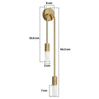 Arandela de Parede LED Pendente Sofisticada Dupla