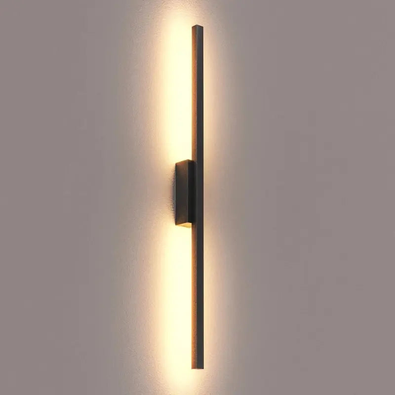 Arandela de Parede Led Preta Minimalista