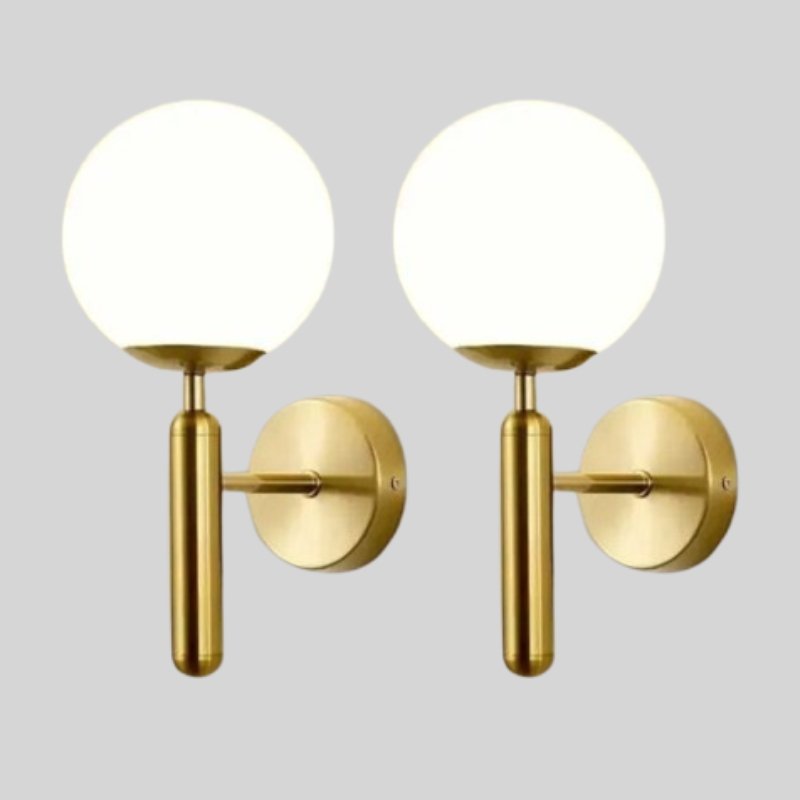 Arandela de Parede Moderna Dourada em Metal