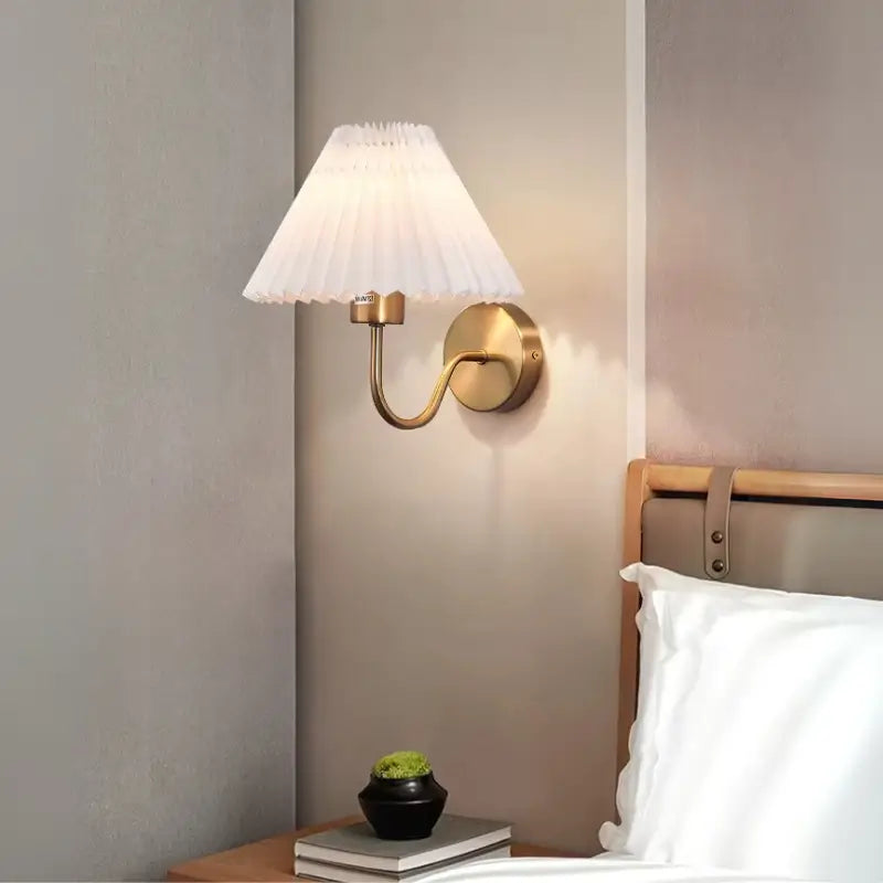 Arandela de Parede Plissada Vintage