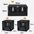 Arandela de PArede Externa Preta à Prova D'água IP65