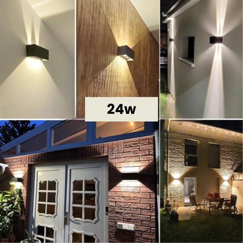 Arandela de PArede Externa Preta à Prova D'água IP65