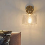 Arandela de Parede Dourada Clássica Metal e Vidro