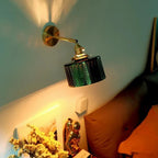 Arandela de Parede Dourada Clássica Metal e Vidro