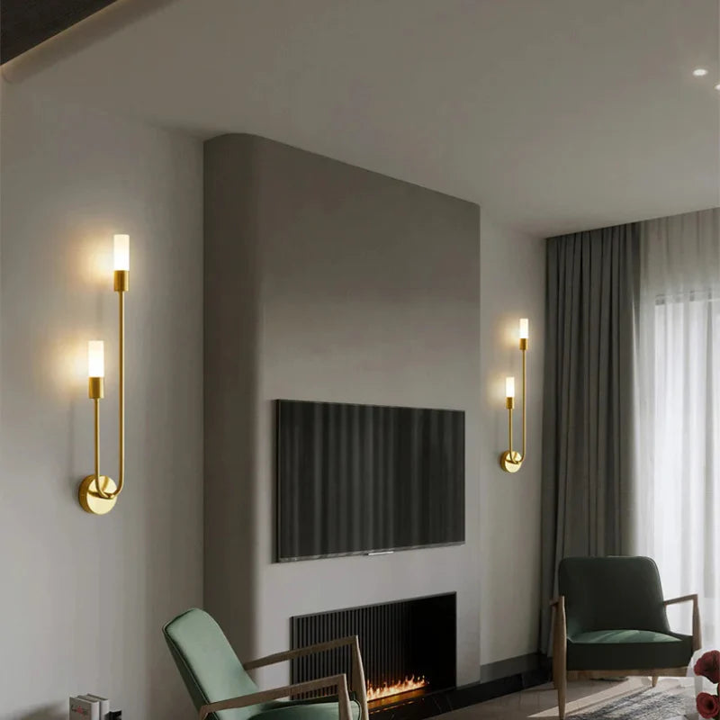 Arandela de Parede LED Pendente Sofisticada Dupla