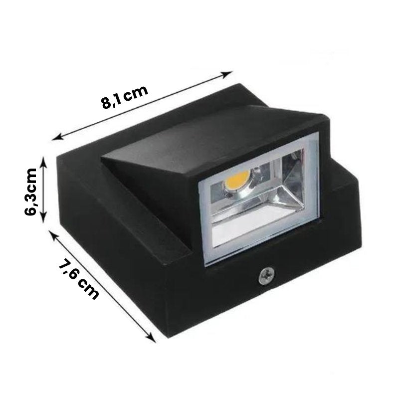 Luminária Área Externa Preta em Alumínio 5W