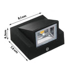 Luminária Área Externa Preta em Alumínio 5W