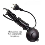 Luminária de Chão Abajur de Cúpula com Pedal de Acionamento