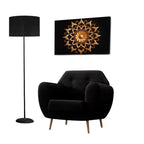 Luminária de Chão Abajur de Cúpula com Pedal de Acionamento