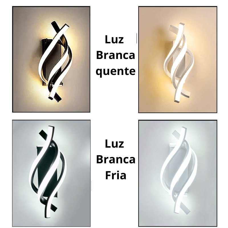 Arandela de Parede Led Espiral Moderna - Casas Gael